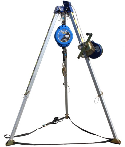 Zestaw Ratowniczy IRUDEK: Trójnóg TRIP 1 + Wyciągarka 20m + Urządzenie Samohamowne 15m