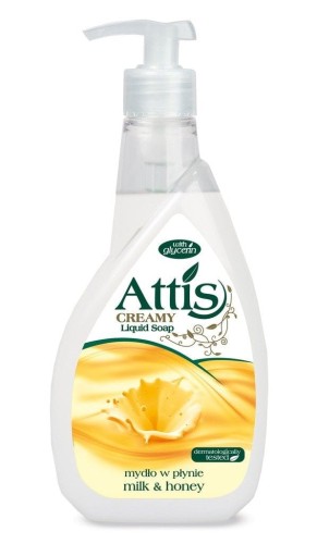 MYDŁO ATTIS 400 ml z dozownikiem (mleko i miód)