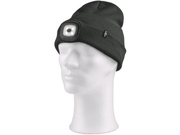 Czapka ocieplana TYNAN CXS z lampką led czarna