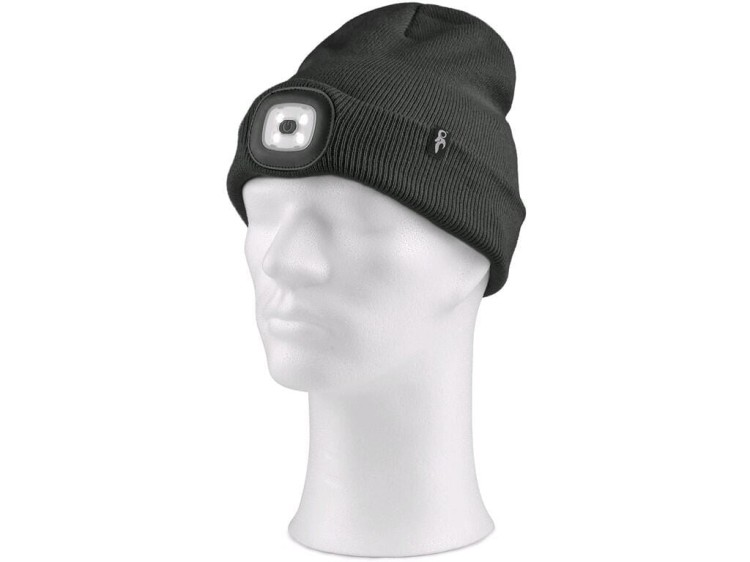 Czapka ocieplana TYNAN CXS z lampką led czarna