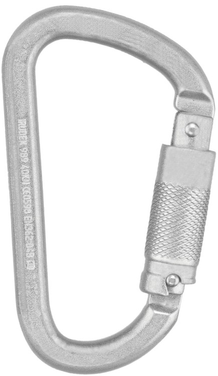 STEELSAFE 989: Zatrzaśnik, karabinek stalowy 40 kN EN 362 klasa B - Irudek