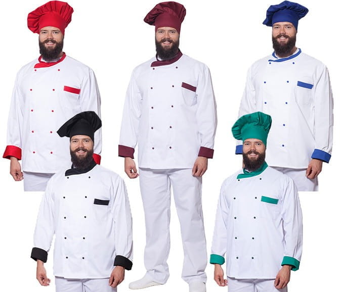 Bluza kucharska dwukolor All długi rękaw - zdjęcie 2