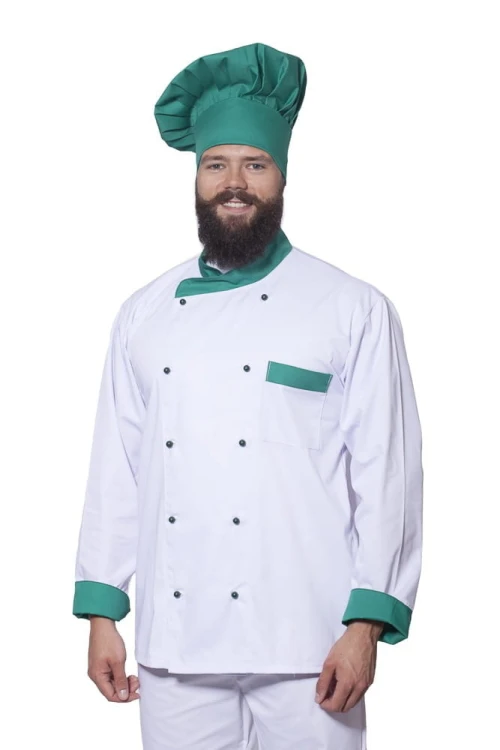 Bluza kucharska dwukolor All długi rękaw - zdjęcie 4