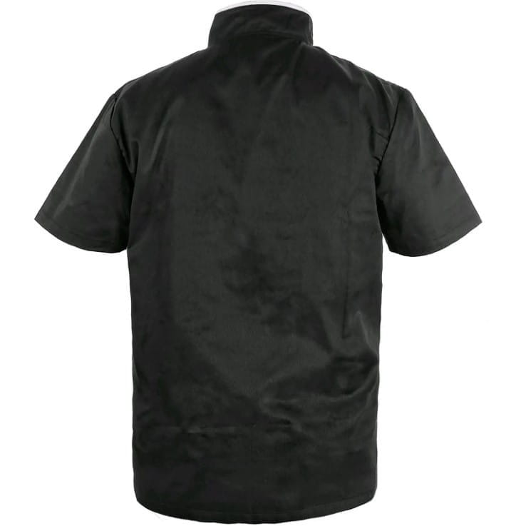 Stylowa i Praktyczna Bluza Kucharska Chef - Krótki Rękaw, Czarna - zdjęcie 3