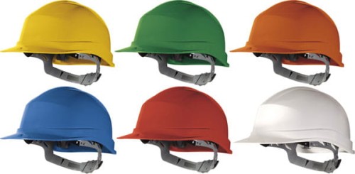 Kask Budowlany DELTA PLUS ZIRCON - Regulacja Pokrętłem, HDPE