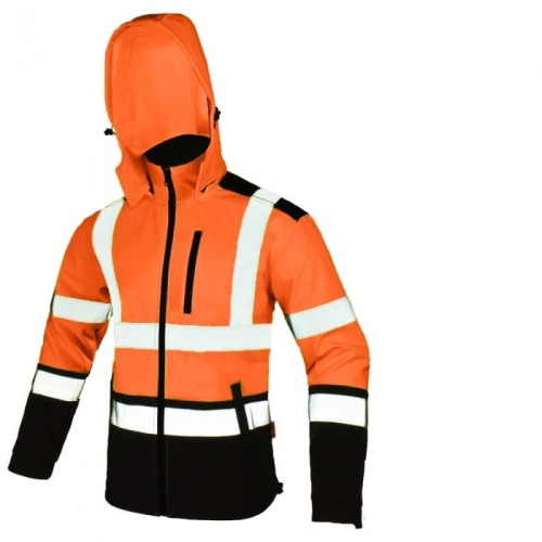 Kurtka Softshell Ostrzegawcza SOFTREF Pomarańczowa - Wodoodporna 3000mm
