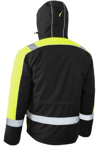 Kurtka Zimowa Ocieplana CLASSWORK - Ostrzegawcza, Poliester Oxford PU - zdjęcie 2