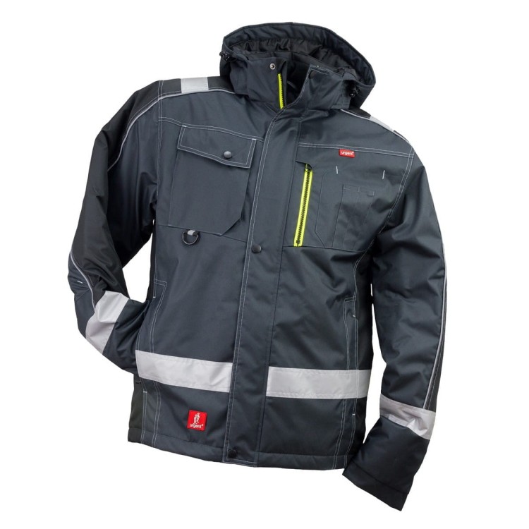 Kurtka Zimowa Robocza Męska Ocieplana URGENT GY-8369 z Kapturem - zdjęcie 2