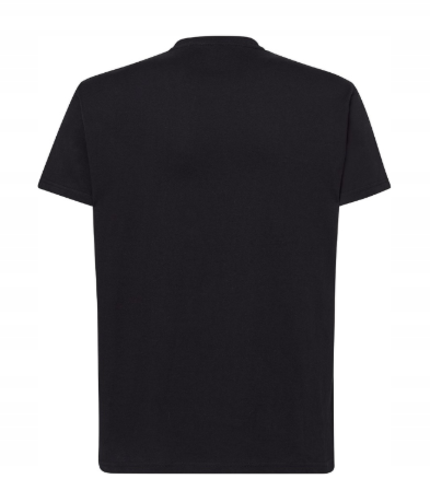 Bawełniany podkoszulek T-shirt męski, wzmocniony lycrą – 190 g/m² - zdjęcie 2