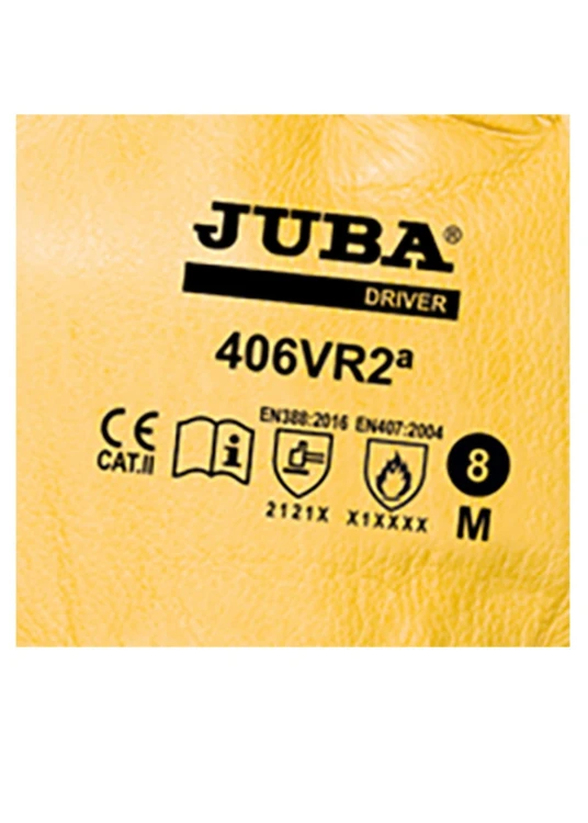 Rękawice Robocze JUBA 406VR2 Skóra Licowa Żółte - zdjęcie 5