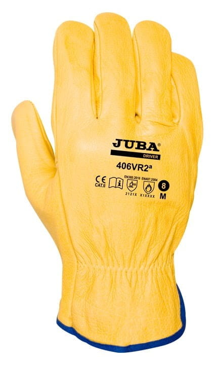 Rękawice Robocze JUBA 406VR2 Skóra Licowa Żółte - zdjęcie 12