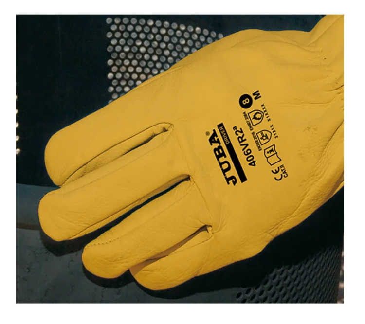 Rękawice Robocze JUBA 406VR2 Skóra Licowa Żółte - zdjęcie 14