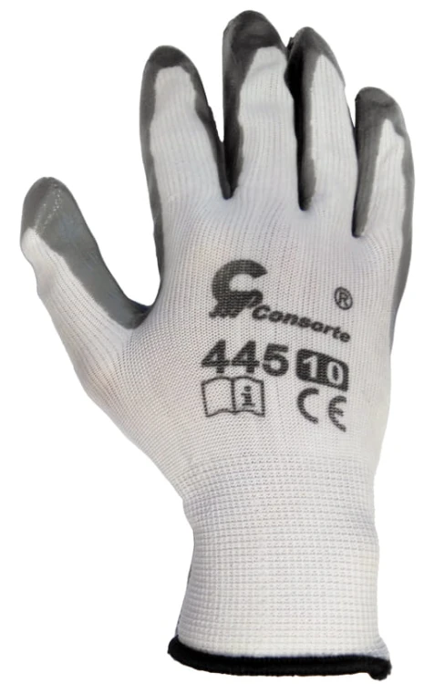 Rękawice robocze CONS 445 nitrylowa szara - zdjęcie 2