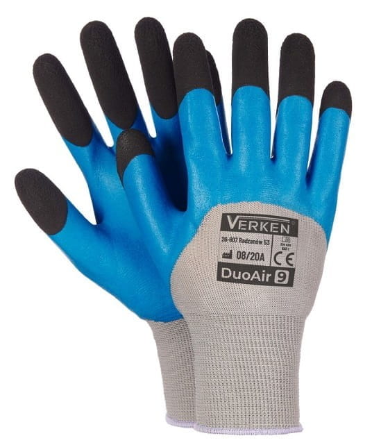 Rękawice Robocze DUOAIR Powlekane Spienionym Lateksem - Elastyczne, EN420