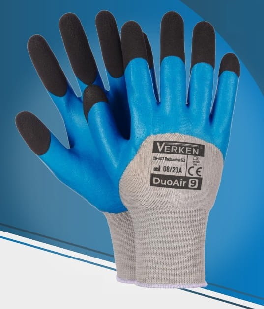 Rękawice Robocze DUOAIR Powlekane Spienionym Lateksem - Elastyczne, EN420 - zdjęcie 2