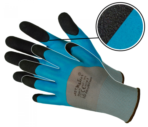 Rękawice Robocze RWNYLBI FOAM Powlekane Spienionym Lateksem 3/4