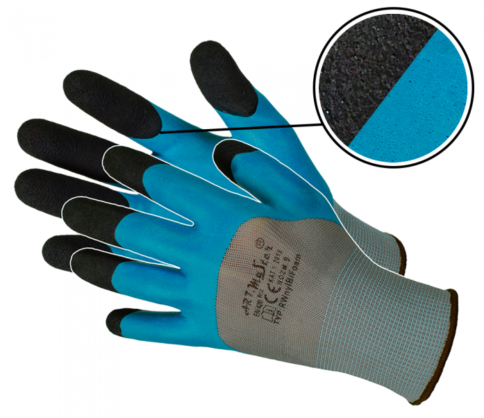 Rękawice Robocze RWNYLBI FOAM Powlekane Spienionym Lateksem 3/4