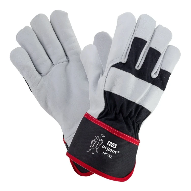 Rękawice Robocze URGENT 1205 Miękka Skóra Kozia Licowa Kat. I