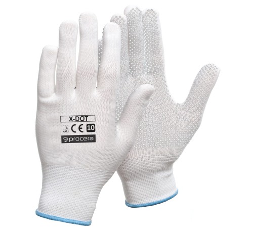 Rękawice robocze poliester nakrapiane X-DOT - zdjęcie 2