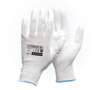 X-TOUCH WHITE Rękawice robocze – dopasowane, powlekane PU