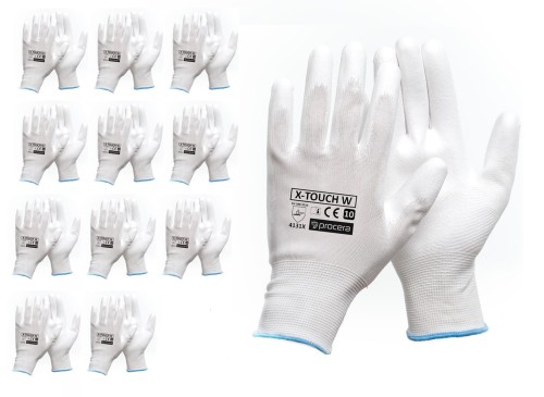 X-TOUCH WHITE Rękawice robocze – dopasowane, powlekane PU - zdjęcie 2