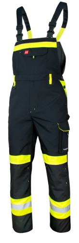 Spodnie Robocze Ogrodniczki ART.MAS CLASSIC-VIS CANVAS Odblaskowe Granatowe