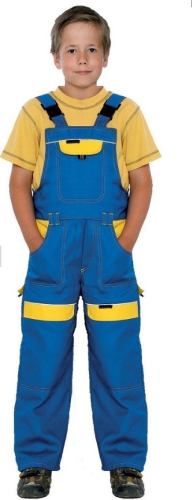 Ogrodniczki Dziecięce COOL TREND Niebiesko-Żółte - Bawełniane 260g