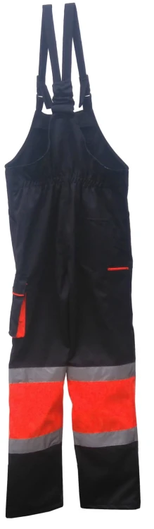 Spodnie robocze ogrodniczki z odblaskami HI-VIZ - zdjęcie 3