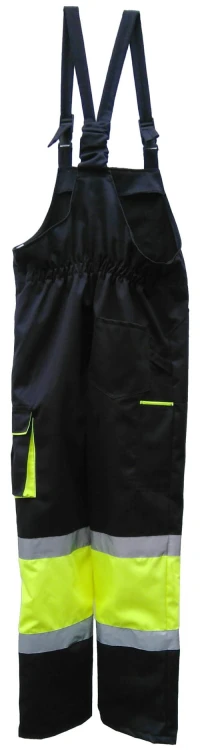 Spodnie robocze ogrodniczki z odblaskami HI-VIZ - zdjęcie 7