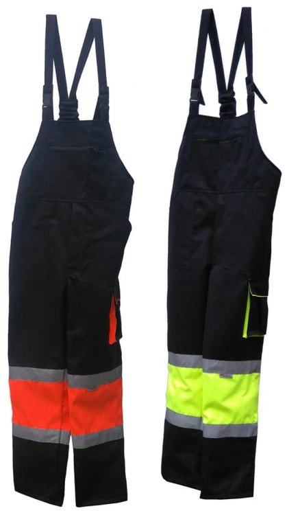 Spodnie robocze ogrodniczki z odblaskami HI-VIZ - zdjęcie 11