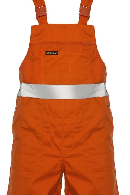 Spodnie robocze ogrodniczki ostrzeg CEZAR - zdjęcie 3
