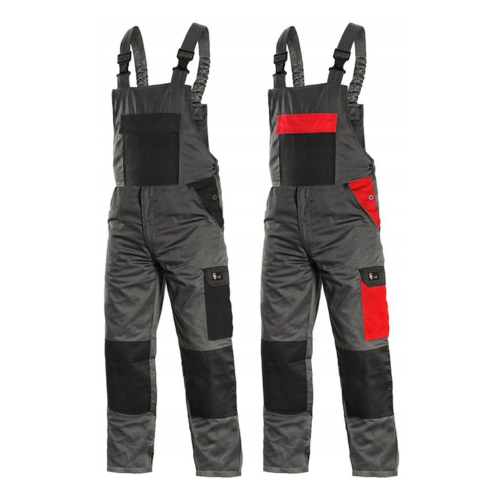 Spodnie robocze ogrodniczki PHOENIX CRONOS czarne