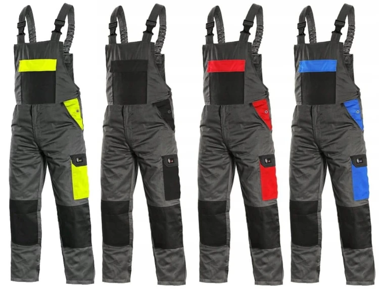 Spodnie robocze ogrodniczki PHOENIX CRONOS czarne - zdjęcie 10