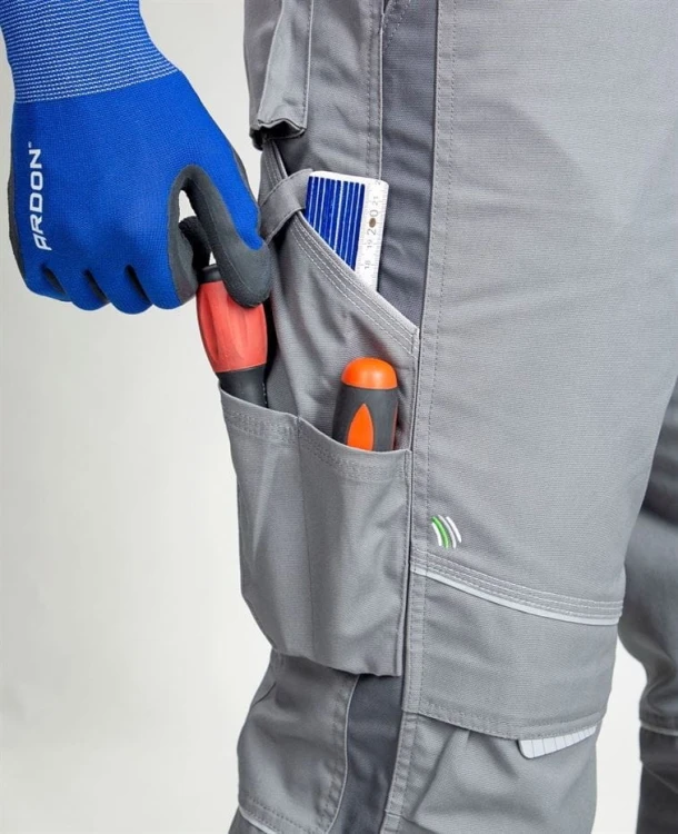Ogrodniczki Robocze ARDON URBAN Szare 270g - Wzmocnienia CORDURA - zdjęcie 5