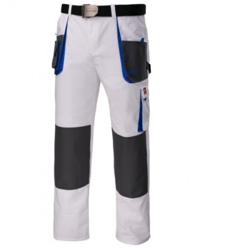 Spodnie Robocze CLASSIC Białe 270g - Wzmocnienia Oxford 600D