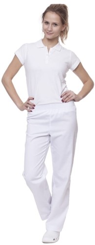 Spodnie medyczno-gastronomiczne damskie białe