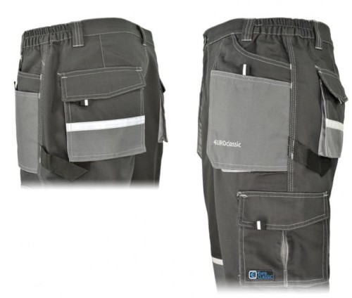 Spodnie Robocze EUROCLASSIC 270g - Poliester/Bawełna, Mocny Splot - zdjęcie 2
