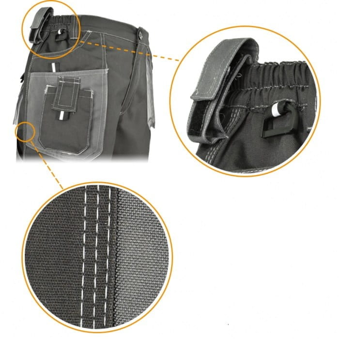 Spodnie Robocze EUROCLASSIC 270g - Poliester/Bawełna, Mocny Splot - zdjęcie 3