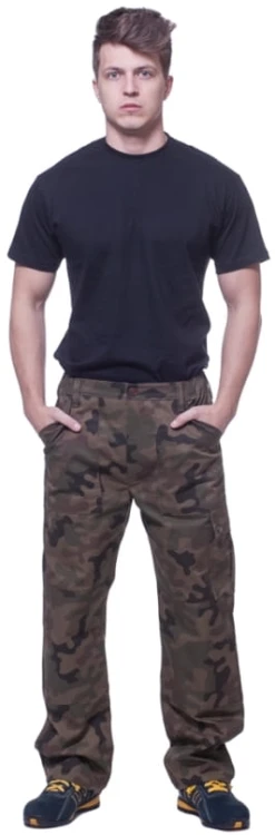 Spodnie robocze do pasa moro Leśnik