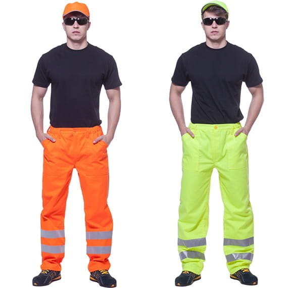 Spodnie robocze do pasa odblaskowe - zdjęcie 5