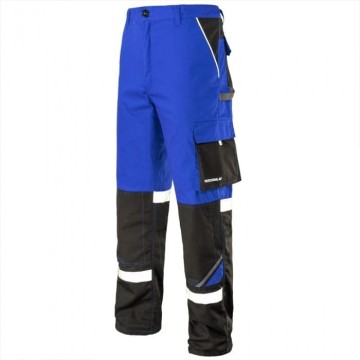 Spodnie Robocze Ostrzegawcze PROFESSIONAL-REF Niebieskie 270g - CANVAS, Odblaskowe