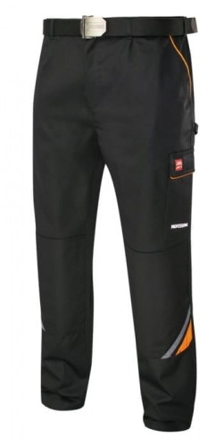 Spodnie Robocze PROFESSIONAL Czarne 320g - Wzmocnione, Kieszenie na Nakolanniki