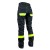 URGENT 717 Spodnie robocze do pasa – czarne, elementy odblaskowe, 6 kieszeni - zdjęcie 4