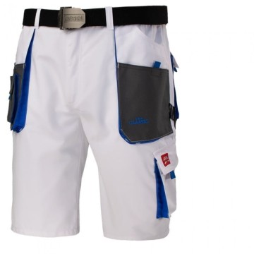 Spodenki Robocze CLASSIC Białe 270g - CANVAS, Wzmocnienia Oxford