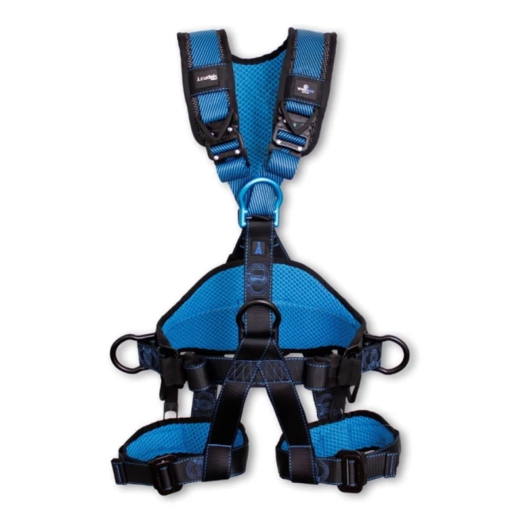 Szelki Ratownicze IRUDEK WIND BLUE 3 - Klamry Automatyczne, 140kg, EN361/EN358/EN813