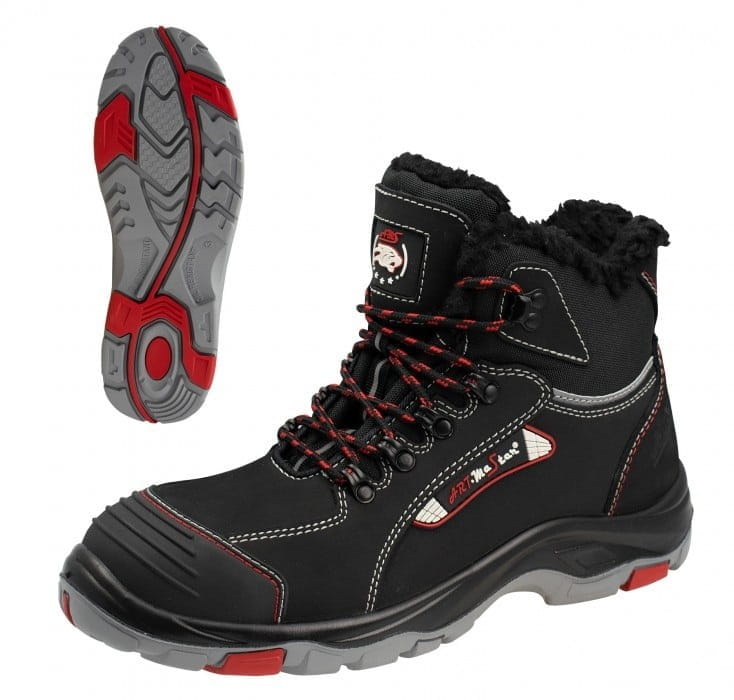 Trzewiki Robocze Ocieplane BTNRED S1 SRC - Skóra Nubukowa, Zimowe