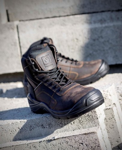 Trzewiki Robocze LEADER S3 SRC - Skóra Nubukowa, Podnosek Kompozytowy, Wkładka Kevlar