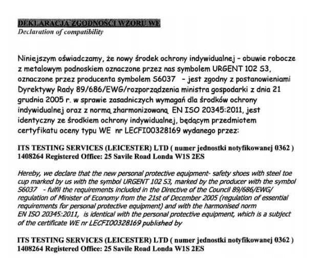 Trzewiki Robocze URGENT 102 S3 SRC - Skóra Bydlęca, Podeszwa TPU - zdjęcie 6