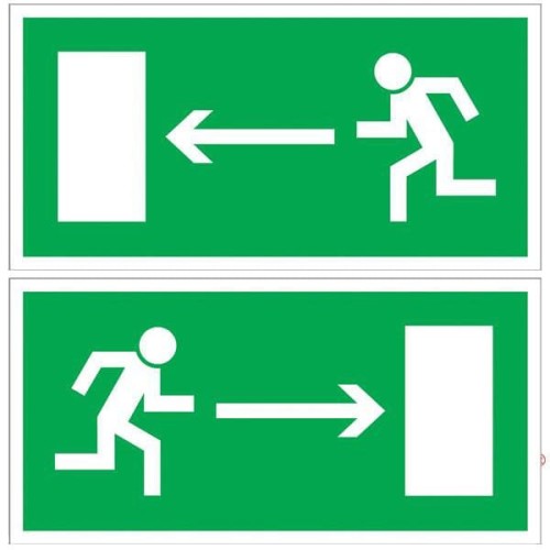 Znak Ewakuacyjny Kierunek Wyjścia Schody w Prawo Z-3E - zdjęcie 2