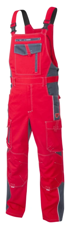 Ardon Vision Czerwone Ogrodniczki Robocze 260g - Bawełna/Poliester